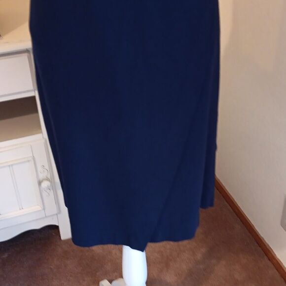Lemon Tart Plus Navy Blue Ponte Dress. Dark Academia, Classic, Professional - Picture 3 of 9
